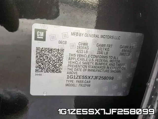1G1ZE5SX7JF258099 фото 2