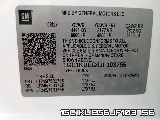 1GC1KUEG6JF103756 фото 2