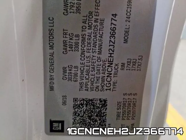 1GCNCNEH2JZ366774 фото 2