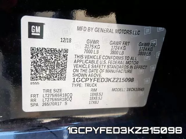1GCPYFED3KZ215098 фото 2