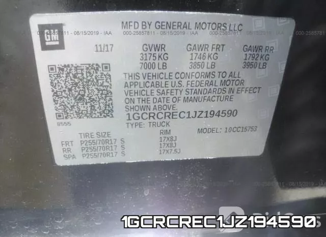 1GCRCREC1JZ194590 фото 10