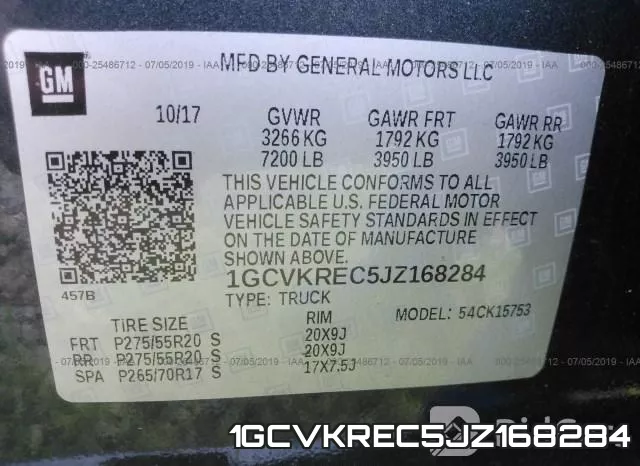 1GCVKREC5JZ168284 фото 10