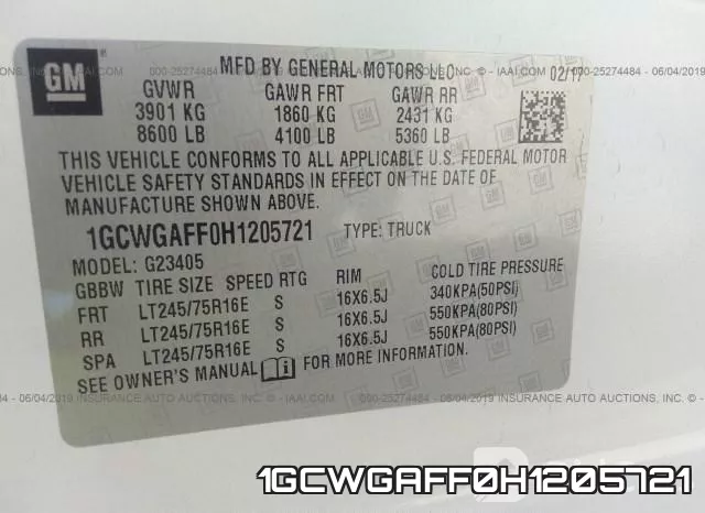 1GCWGAFF0H1205721 фото 10
