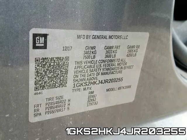 1GKS2HKJ4JR203255 фото 2