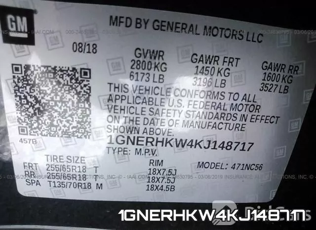 1GNERHKW4KJ148717 фото 10