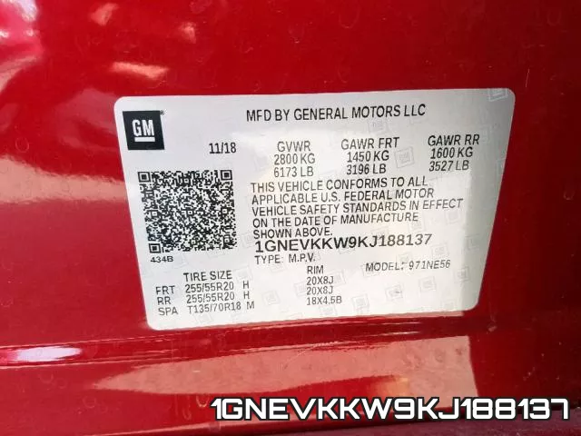 1GNEVKKW9KJ188137 фото 2