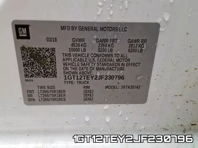 1GT12TEY2JF230796 фото 2
