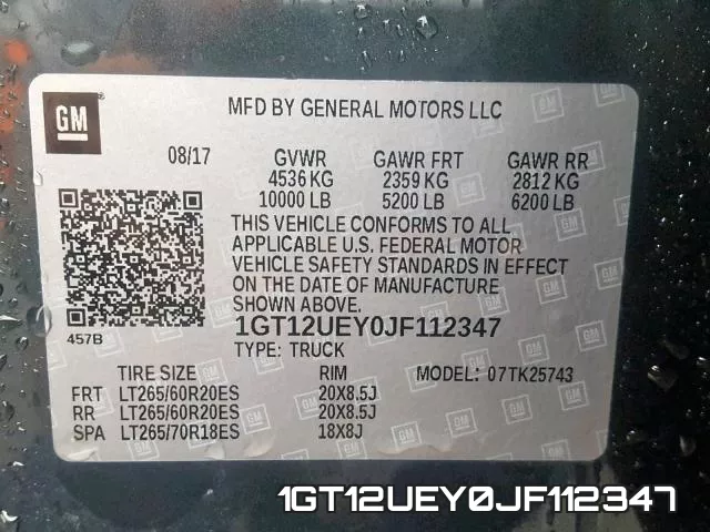 1GT12UEY0JF112347 фото 2