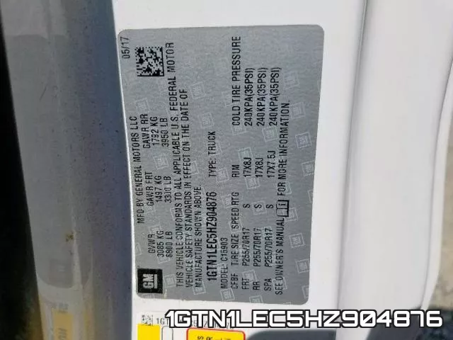 1GTN1LEC5HZ904876 фото 2