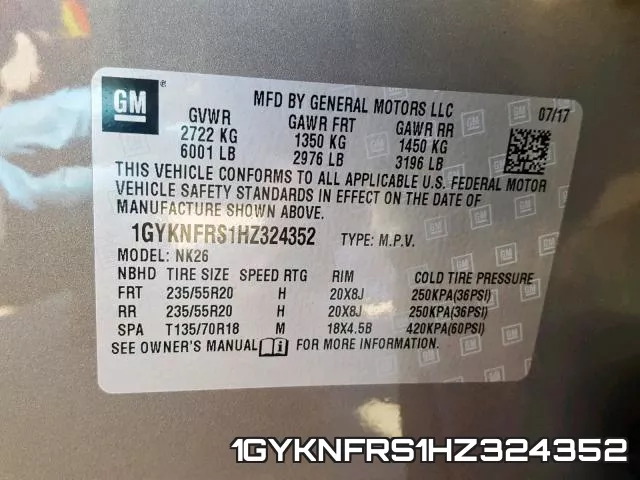 1GYKNFRS1HZ324352 фото 2