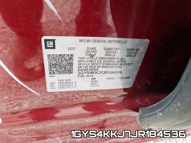 1GYS4KKJ7JR184536 фото 2