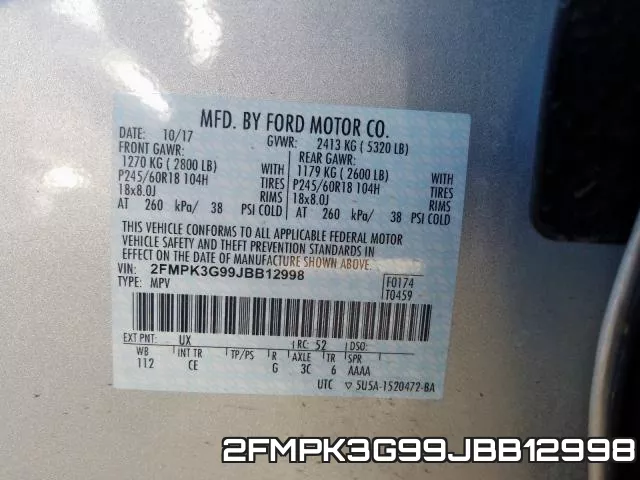 2FMPK3G99JBB12998 фото 2