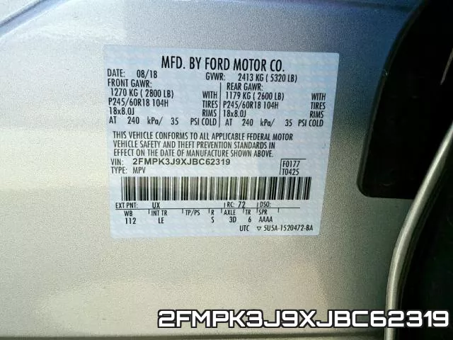 2FMPK3J9XJBC62319 фото 2
