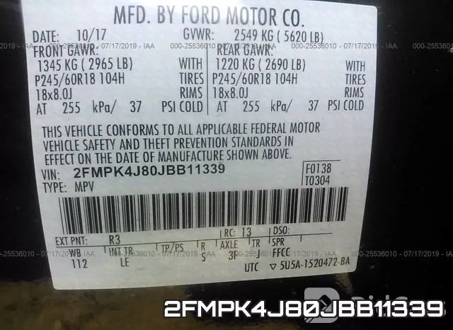 2FMPK4J80JBB11339 фото 10