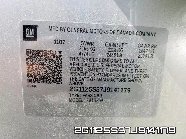 2G1125S37J9141179 фото 2