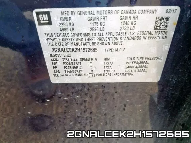 2GNALCEK2H1572685 фото 2