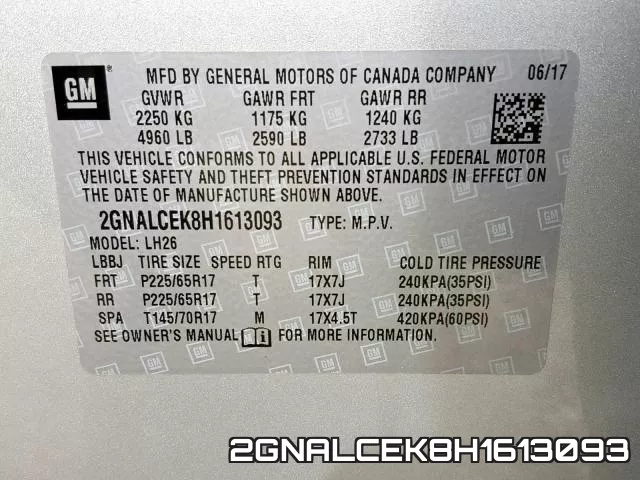 2GNALCEK8H1613093 фото 2