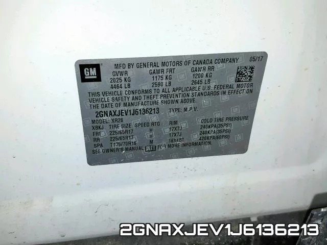 2GNAXJEV1J6136213 фото 2