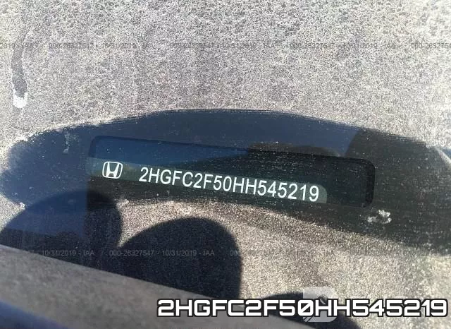 2HGFC2F50HH545219 фото 10