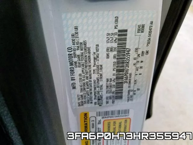 3FA6P0H73HR355947 фото 2