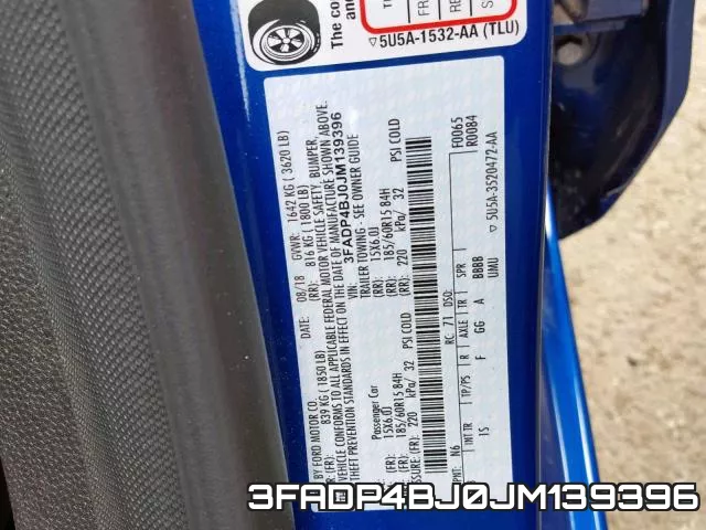 3FADP4BJ0JM139396 фото 2