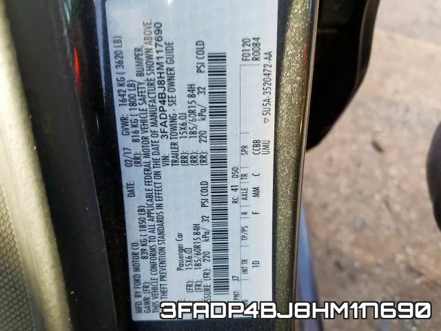 3FADP4BJ8HM117690 фото 2
