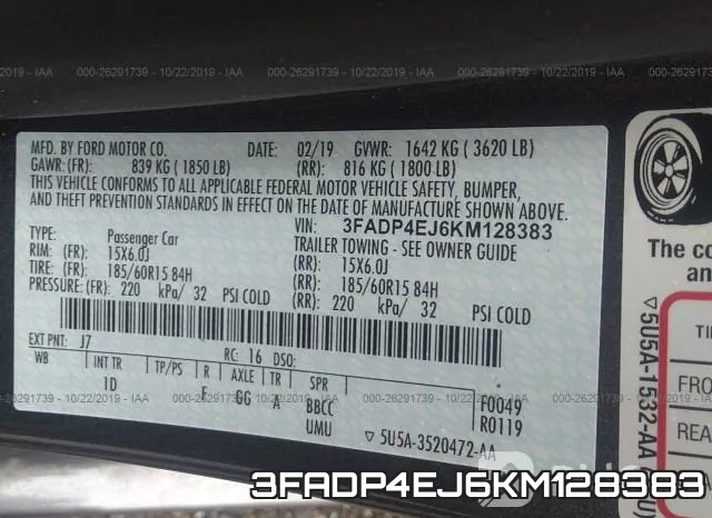 3FADP4EJ6KM128383 фото 10