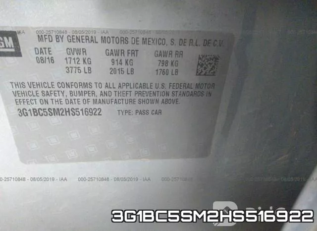 3G1BC5SM2HS516922 фото 10