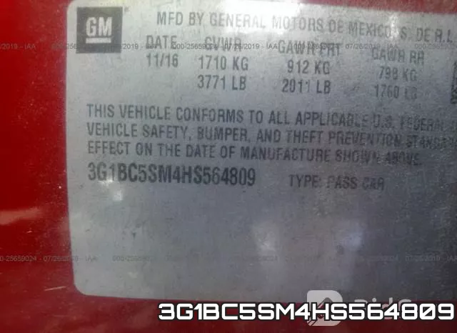3G1BC5SM4HS564809 фото 10