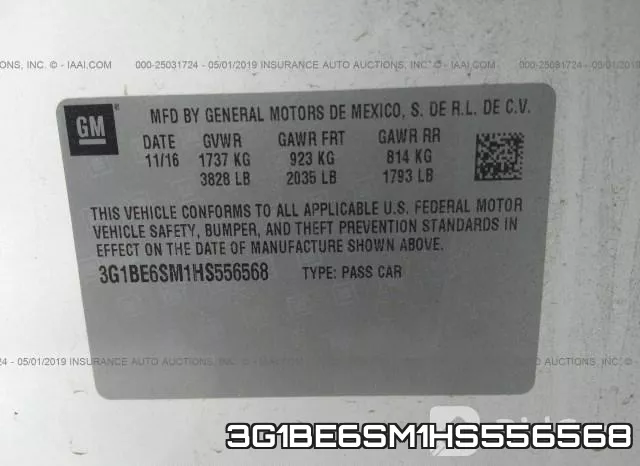 3G1BE6SM1HS556568 фото 10