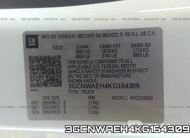 3GCNWAEH4KG164309 фото 10