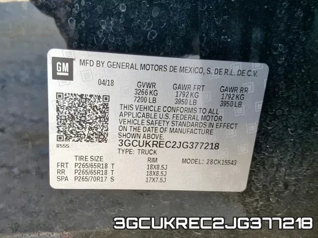 3GCUKREC2JG377218 фото 2