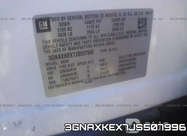 3GNAXKEX7JS507996 фото 10