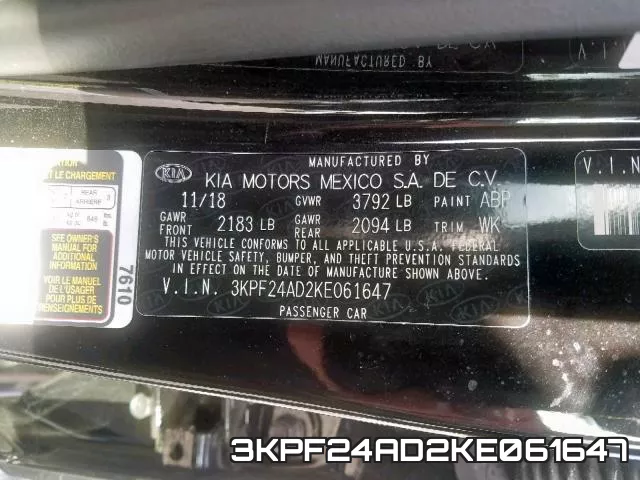 3KPF24AD2KE061647 фото 2