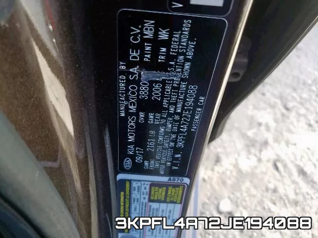 3KPFL4A72JE194088 фото 2