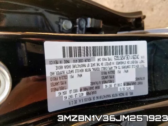 3MZBN1V36JM257923 фото 2
