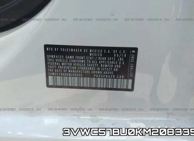 3VWC57BU0KM208335 фото 10