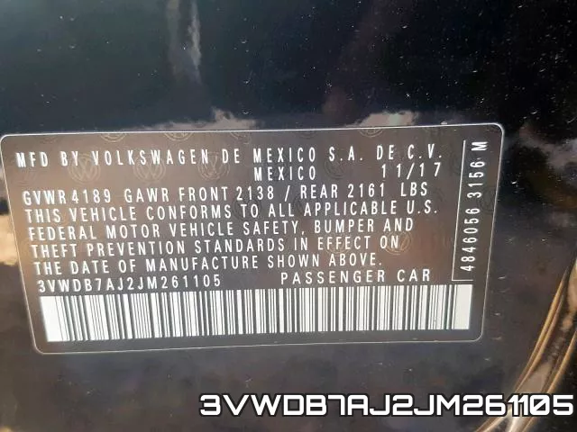 3VWDB7AJ2JM261105 фото 2