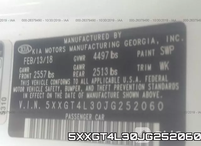 5XXGT4L30JG252060 фото 10