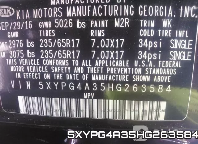 5XYPG4A35HG263584 фото 10