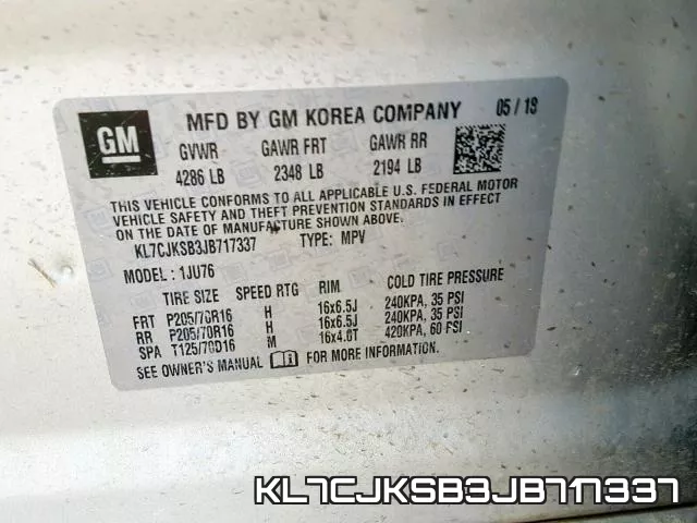 KL7CJKSB3JB717337 фото 2