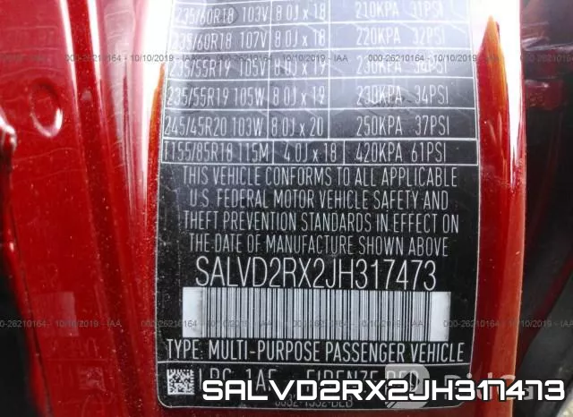 SALVD2RX2JH317473 фото 10
