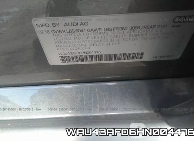 WAU43AFD6HN004476 фото 10
