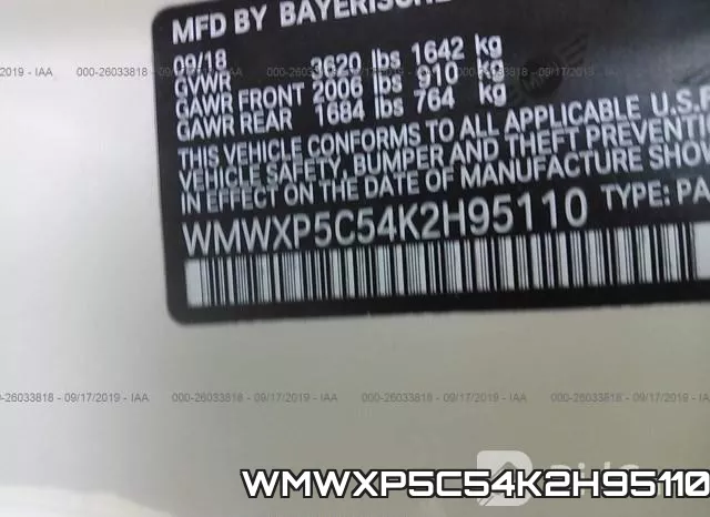 WMWXP5C54K2H95110 фото 10