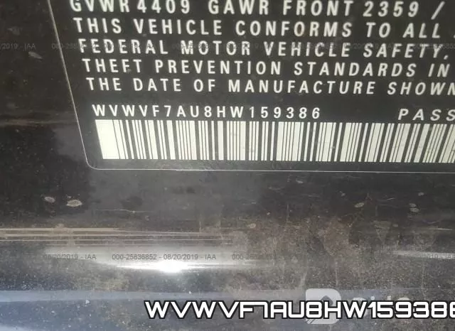 WVWVF7AU8HW159386 фото 10