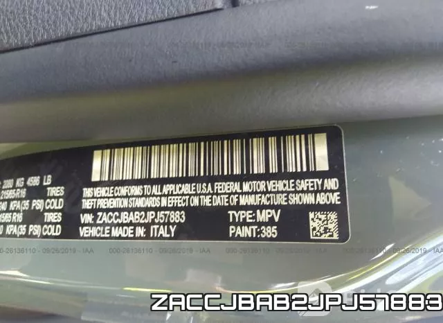 ZACCJBAB2JPJ57883 фото 10