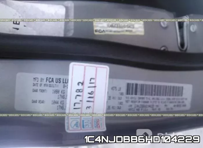 1C4NJDBB6HD104229 фото 10