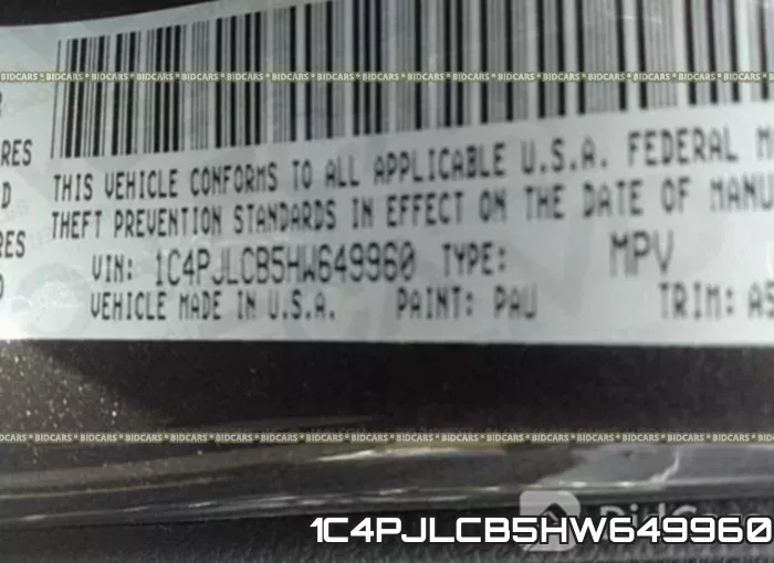 1C4PJLCB5HW649960 фото 10