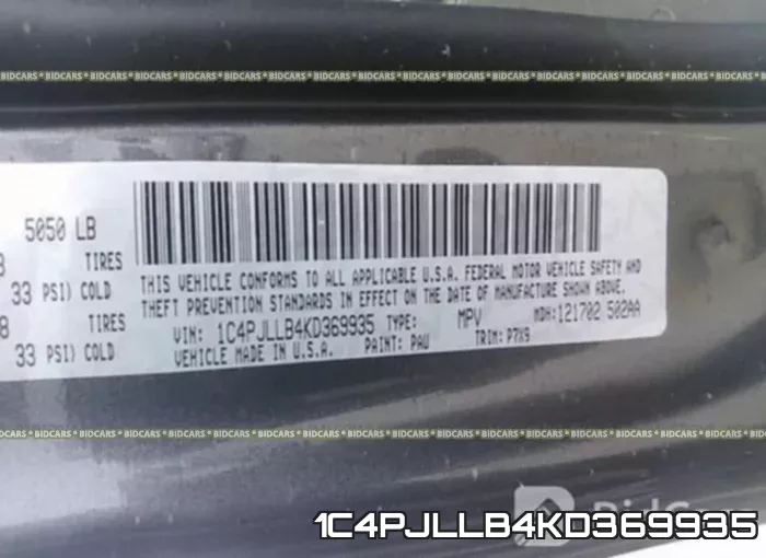 1C4PJLLB4KD369935 фото 10