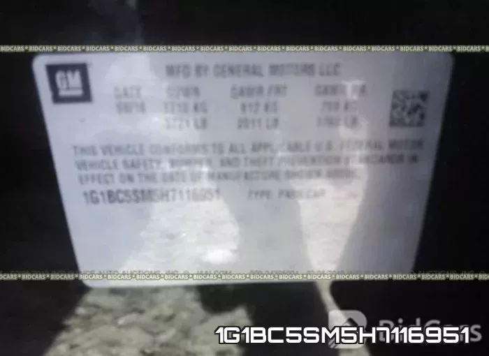1G1BC5SM5H7116951 фото 10